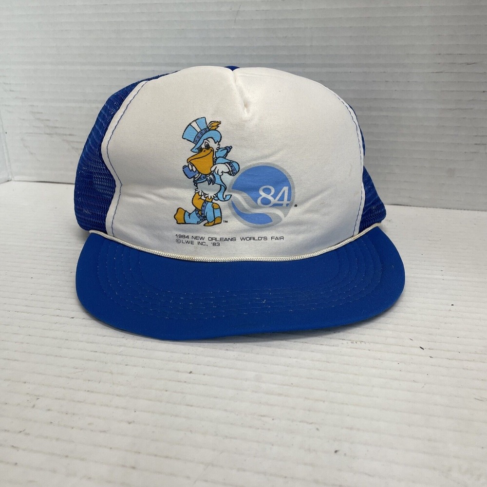 Vintage New Orleans Snapback Hat Trucker Cap Mesh Back Worlds Fair 1984 80s